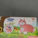 iPlay, iLearn Bouncy Pals Hopping Fox Horse, Toddler Girl Inflatable Bouncing Animal Hopper Toy, Outdoor Indoor Plush Ride on Bouncer, Baby Birthday Gift 18 Month 2 3 4 Year Old Kid - Fox