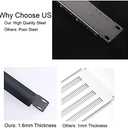 1U Blank Rack Mount Panel, 19 Inch Disassembled Cable Management Panel Spacer W/Brush for Server Network Rack Enclosure Cabinet (2pcs-Venting)