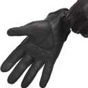 sibewora Motorcycle Gloves for Men Motocycle Gloves Touchscreen Full Finger Leather Gloves Riding Driving Biker Glove Black (XXL)