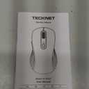 TECKNET Rechargeable Bluetooth Mouse, [ USB + BT5.0 + BT3.0 ] Wireless Mouse, Ergonomic Design, Silent Click, 6-Level 4800 DPI Wireless Mice, 3-Device Switching for Laptop, Computer, MacBookBlack