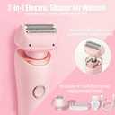 Livora Electric Shaver for Women, SilkGlide Cordless Razor for Legs Underarms Bikini, Painless Hypoallergenic Lady Trimmer, IPX7 Waterproof Wet Dry Use, USB Rechargeable (Pink)