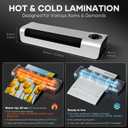 13 Inch 4-Roll Laminating Machine for 3-10mil Thickness + 10 Laminating Sheets, Crenova A3 Laminator Machine, Hot & Cold Use, Fast 60s Warm-Up, Jam-Free for Office, School & Business, Sliver