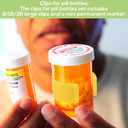 3 x 18pcs Clips for Pill Bottles, 3 Sizes Reusable Medicine Bottle Label Clips with Marker Pill Bottle Label Clips Medicine Bottle Clips Pill Organizer for Easy Medication Identification