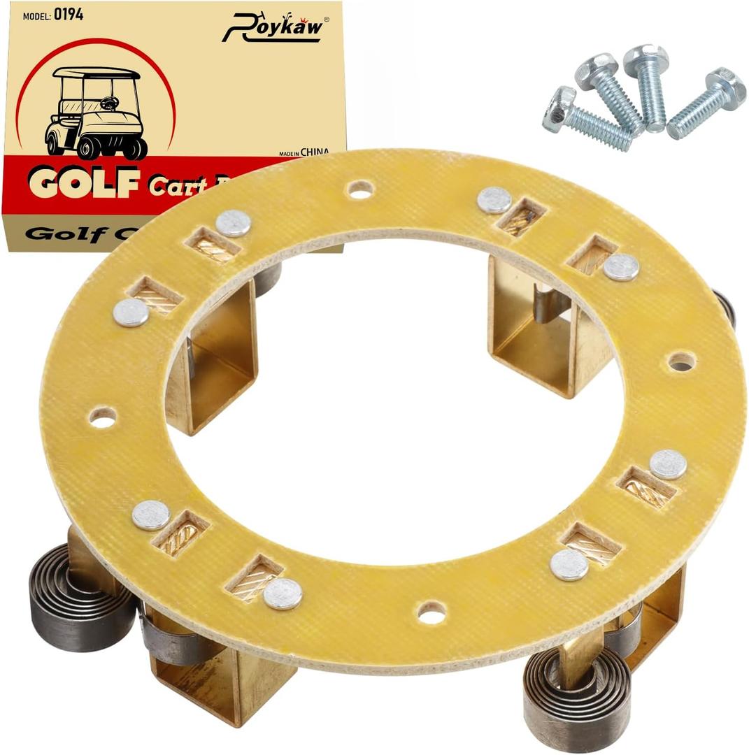 Roykaw Golf Cart ADC Motor Brush Holder Plate for EZGO TXT (1997-2009) & Club Car Electric Golf Cart, Golf Cart Motor Brush Spring, OEM#73120-G15/102186101