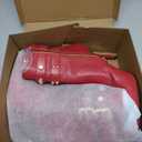 MEOTINA Gold High Heels for Women Kitten Heel Pointed Toe Short Womens Booties Buckle High Heeled Ankle Metallic Shoes (8.5)