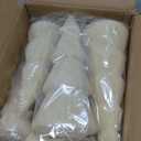 5 Pieces Christmas Velvet Trees Set Modern Christmas Decor 4 Szies Christmas Velvet Cone Trees Table Decoration Winter Decoration for Entryway Mantle Farmhouse(Creamy White)