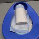 Contoured Bedpan Set with 25 Super Absorbent Pads and Liners - Heavy Duty Bed Pan for Females and Men - For Hospital or Home Use of the Elderly and Bedridden Patients - Pads Absorb up to 35 oz /1000ml