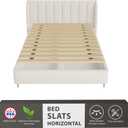 Greaton, 0.68-Inch Horizontal Wooden Bunkie Board/Bed Slats, 72" x 39", Beige