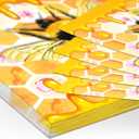 Bayson 50 Pieces Summer Bee Honey Colorful Paper Placemats Disposable Durable Yellow Farm Flower Place Mats Great for Party Holiday Kitchen Dining Room Table Decorations 11" x 17"