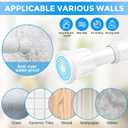 3 Pack Small Tension Rod 26-39 Inch White Tension Curtain Rod Adjustable Spring Curtain Rods No Drilling Expandable Pressure Curtain Rods for Windows,Closets,Doorway,Kitchen
