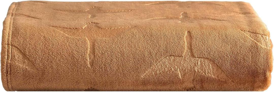 Eddie Bauer - Throw Blanket, Ultra-Soft & Embossed Plush Bedding, Blanket for Couch & Bed (Geese Brown, 50" x 70")