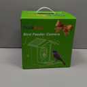 Bird Feeder with Camera Solar Powered, AI Identify & Auto Capture with 32GB Card, 2K HD Live Video Smart Bird Feeder Camera Instant Notifications in Backyard, Gift for Bird Lovers (Green)