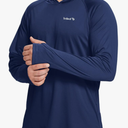 baleaf Men's Sun Protection Hoodie Shirt UPF 50+ Long Sleeve UV SPF T-Shirts Rash Guard Fishing Swimming Lightweight, Size Large