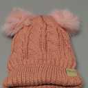 Kids Winter Beanie Children’s Warm Knitted Fleece Lined Ski Pom-Pom Warm Knit Hat for Boys & Girls 3-4 Years