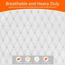 Polecasa Extra Heavy Duty Large Diamond Mesh Laundry Bags with Drawstring Closure & ID Tag, 2Pcs 24 x 36 inches Washable Storage Bag for Hamper, College, Travel, Sports, Dorms, White