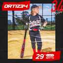 Ortiz34 Bat & Ball Set - Graffiti Plastic Bat & Ball Homerun Set- David Ortiz Backyard Baseball Set for Youth, Kids, Teenagers, Adults (Bat & Ball Set, Red, One Size)
