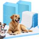 FluffyDream Super Absorbent Waterproof Dog and Puppy Pet Training Pad, Housebreaking Pet Pad,Blue (30"X36"(100PCS))