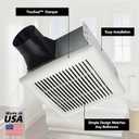 Broan-NuTone A110 Ventilation Fan with Roomside Installation, 110 CFM, 3.0 Sones,White