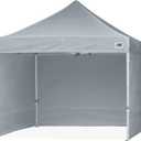 ABCCANOPY Easy Pop Up Canopy Tent with Sidewalls 10x10 Commercial -Series, Gray