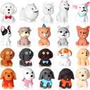 Marsui 40 Pcs Mini Dog Figurines Toy Realistic Little Puppy Figures Educational Dog Animals Toys Miniature Mini Glow in The Dark Resin Animals for Birthday Easter Cake Topper Decor(Cute)