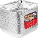Stock Your Home Aluminum Pans 9x13 Disposable Foil Pans (30 Pack) - Half Size Steam Table Deep Trays - Tin Foil Pans Great for Cooking, Heating, Storing, Prepping Food
