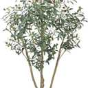 Artificial Olive Tree 7FT Tall Faux Silk Plant Fake Potted Olive Tree with Branch Leaves and Lifelike Fruits for Home Office Store Decor Indoor
