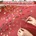 Liliaafar 325pcs Christmas Lip Gloss Keychain Making Kit for Women 60 Lip Gloss Charms 50 Bells 24 Keychain Clips 150 Jump Rings 32.8 Feet Gold Chains for Jewelry Necklace Bracelet Making DIY Crafts