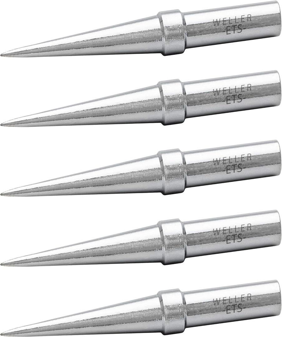 Weller Genuine Weller WE1010 Soldering Tips (TETS-5), Conical, 0.016"/0.4 mm, 5 PCS