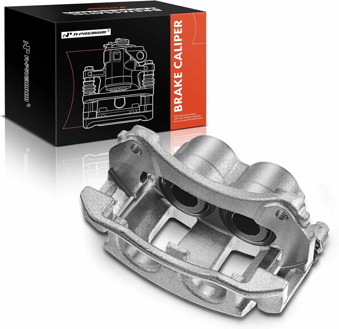 A-Premium Disc Brake Caliper Assembly with Bracket Compatible with Select Chevy, Pontiac and Saturn Models - Equinox 2005-2006, Vue 2004-2007, Torrent 2006 - Front Left Driver Side