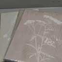 LoveHouse Gray Green Floral Wall Art Botanical Canvas Prints Wildflower Wall Decor Silhouette Paintings Farmhouse Pictures for Bathroom Bedroom