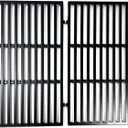 DC132 19.5 x 12.9" Grill Grates Replacement for Weber 7524, 7528, Genesis 300 E/S 310 320 330 EP310 EP320 EP330 Gas Grill (2007-2016 ONLY), Set of 2 Cast Iron Cooking Grid Grates