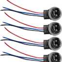 4PCS 3157 Car Wire Harness Pigtail Socket, Car LED and Standard Bulb Sockets Female Adapters, Auto Socket Plug Connectors for Brake Light, Turn Signal Light, Daytime Running Light