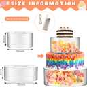 Sunnyray 2 Pcs Acrylic Cake Stands for Dessert Table Clear Fillable Cake Riser Cupcake Tier with LED Strings for Birthday Wedding Holiday Party Display(10'', 12'')