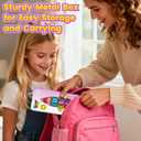 40PCS Magnetic Tiles Mini Travel Essentials Toddler Toys with Case Set, Preschool Montessori Education Magnetic Building Blocks Games Sensory Toys for 3 4 5 Year Old Boys Girls Birthday Gifts