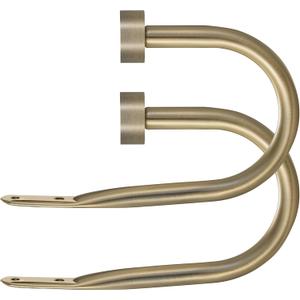 Premium Curtain Holdback, Quality Metal Decorative Curtain Holdbacks with Zinc Alloy Cap Finials,Rust-Proof, Set of 2 Window Curtain Holdbacks,Antique Bronze