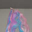 Colored Hair Extensions Blue Pink Purple Ponytail Extension Colorful 2 Packs, 20 inch Crazy Hair Day Accessories for Women, DIY Festival Wacky Rave Braids,Tinsel Mixed