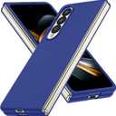 for Galaxy Z Fold 4 Case, Matte PC Case for Women Men Girls Boys Drop Protection Shockproof Slim Thin Cute Cover for Galaxy Z Fold 4, Blue 10.70