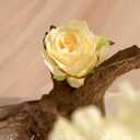 Artificial Flowers Combo Yellow Silk Flowers Mix Fake Rose Dahlia with Stems for Wedding Bridal Bouquets Baby Shower Cake Party Floral Arrangement Table Centerpieces Home Decor