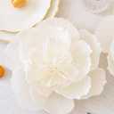 Crepe Paper Flowers Decoration for Wall, Artificial Flowers for Wedding Decor,Flower Backdrop Decor,Baby Shower,Birthday Party,Photo Backdrop,Archway Decor, Nursery Wall Decor(White,Set/6)