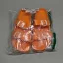 Womens Platform Sandals with Arch Support, Adjustable Buckle Beach Sandal Woman Comfort Lightweight Ultra Cushion EVA Slides (9, Double Buckle-orange)