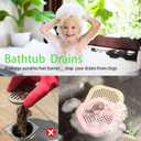 2 Pack Drain Cover Hair Catcher Silicone Drain Protector Hair Stopper for Shower Kitchen Bathroom Bathtub Black
