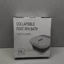 UNIFULL Collapsible Foot Spa Bath with Heat and Massage Rollers, Bubble, Foot Pedicure Kit, Temperature Control, Red Light, Pedicure Foot Spa, Foot Bath