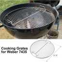 Outapark Grill Grate Replacement Parts for Weber 22'' Kettle Charcoal Grill,22 Inch Charcoal Kettle Accessories for Weber 7435 7441,One-Touch Cleaning System Kit for Weber 7444,Stainless Steel