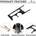 Gear Shift Panel Cover Trim Compatible with Nissan Pathfinder 2013-2018 ABS Center Control Gear Shift Anti-Scratch Panel Frame Trim Cover Accessories (Carbon fiber pattern (without seat heating))