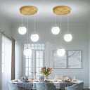 ykolupty 3-Light White Globe Glass Pendant Light Modern Gold Chandelier White Glass Pendant Chandelier for Dining Room Kitchen Island Foyer Hallway