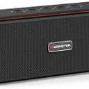 Monster Shock Plus Bluetooth Speaker, Portable Speaker with 30W Stereo Sound, 15H Playtime, Bluetooth 6.0, Support AUX, TF, Wireless Stereo Pairing, IPX6 Waterproof Speaker for Home, Outdoor, Travel
