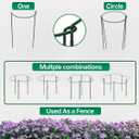 Breeze Touch 8 Pack Plant Support Stakes, 24 Inch Plant Stakes for Outdoor Plants, Peony Cage with 15 Pcs Green Lables, Peony Cages and Supports, Peonies Support Cages Flower Stakes for Plants