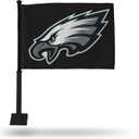 Rico Industries NFL Car Flag Double Sided Car Accessory (Black Pole)