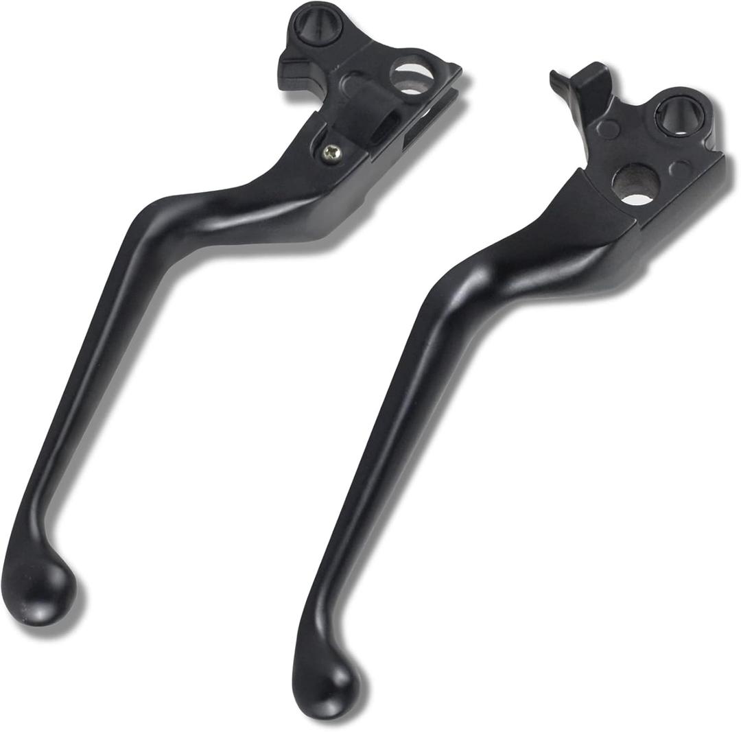 NTHREEAUTO Black Brake Clutch Lever Hand Levers Compatible with Harley Sportster 883 1200 Dyna Softail Electra Glide Road King Touring Fat Bob