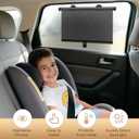 Car Window Shade for Side Windows, 2 Pack Sun Shade Retractable for Car Blocks Heat and UV Rays Glare Protection Roller Sunshade Visor for Baby, Kids, Pets, Passengers